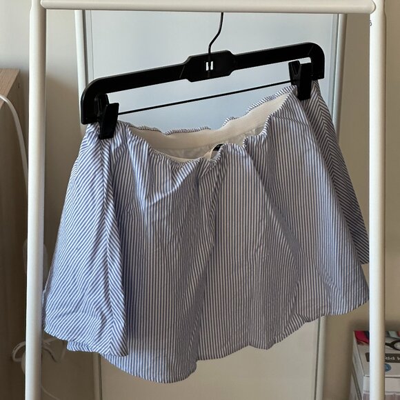 Aritzia Babaton Eckerd Blouse Strapless, flowy crop top Size S, Beaumont Stripe - Picture 3 of 4